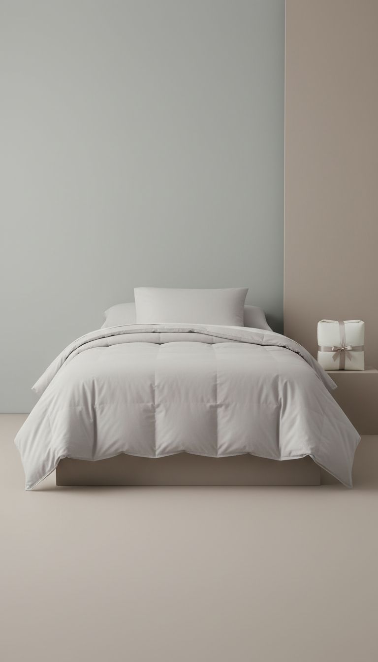 Pale Pewter silk comforter