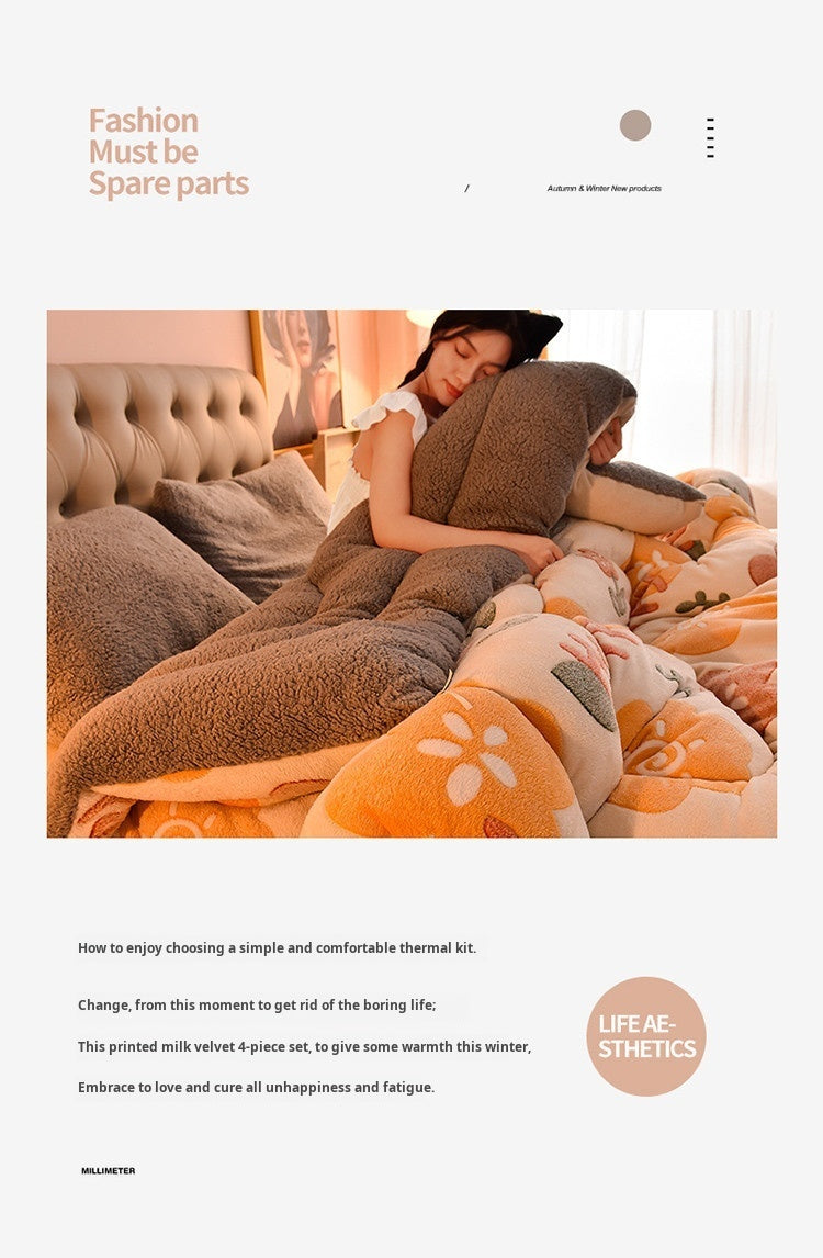 Lamb Fleece Blanket Winter Comforter Thickened Quilts Double-sided Velvet Warm Quilt Single Double Dormitory Milk Fleece Core